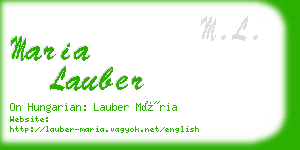 maria lauber business card